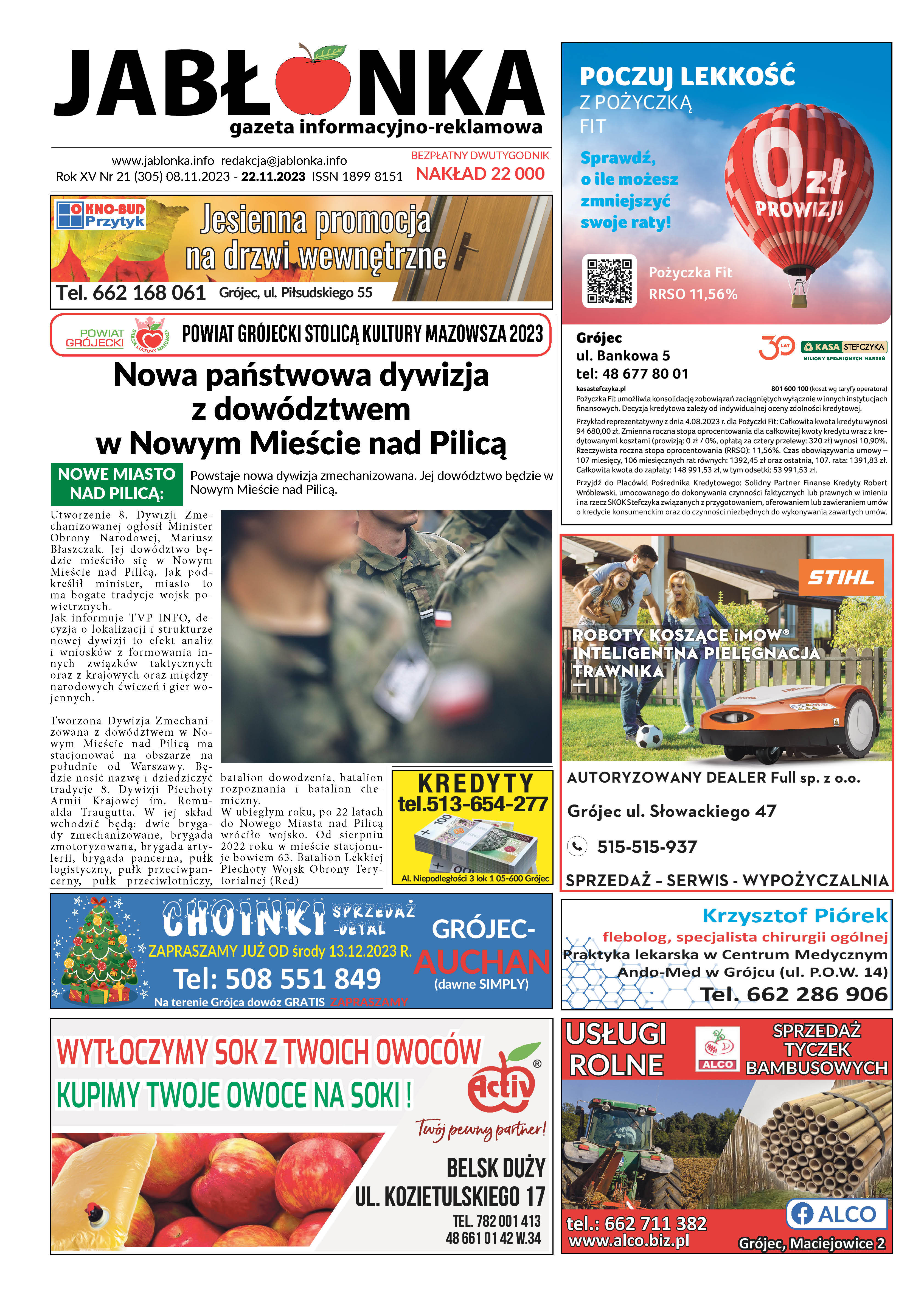 Gazeta nr 305 z dn.  8.11.2023 r. 